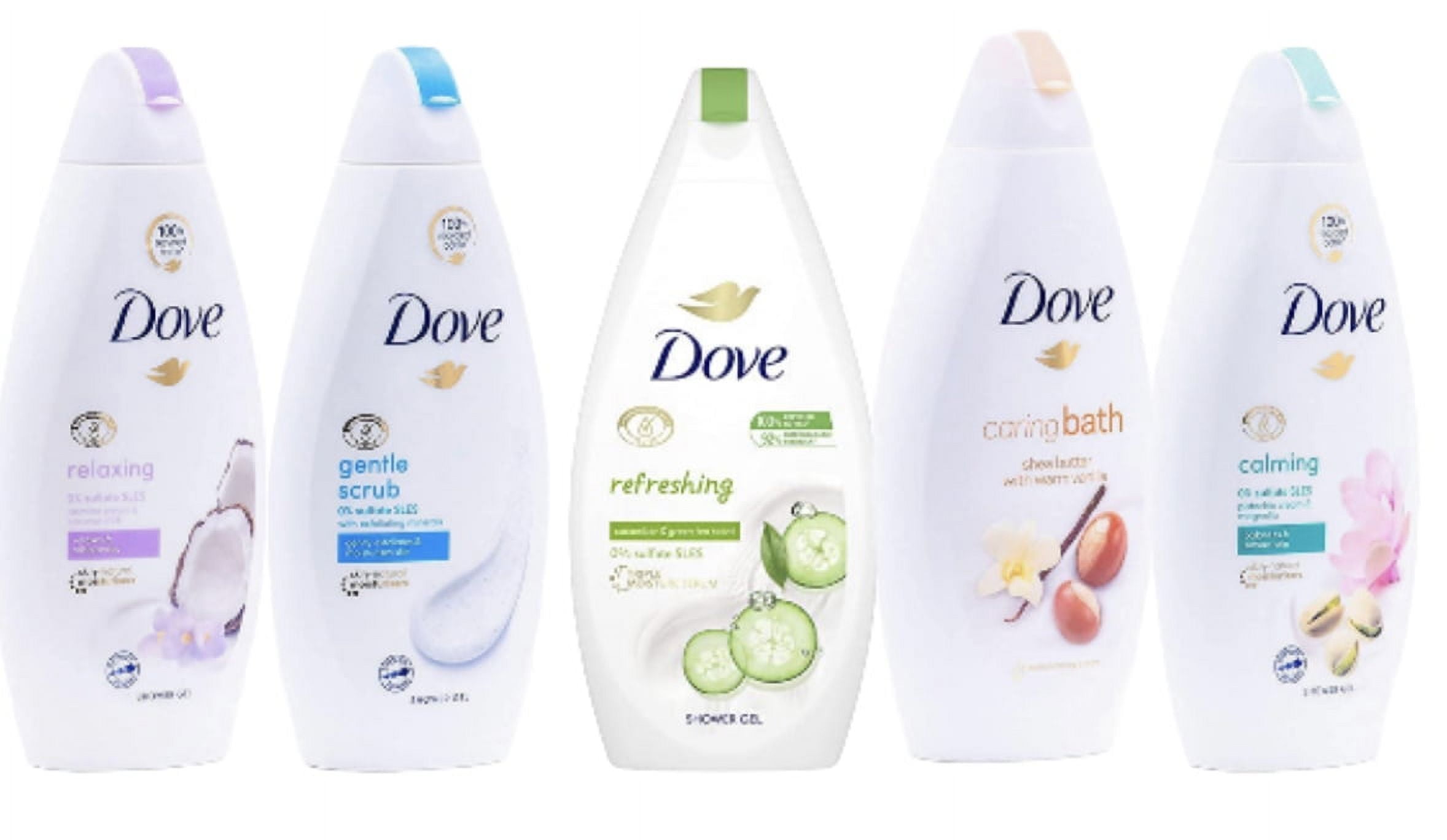 Dove Body Wash Variety Cucumber, Pistachio Cream, Shea Butter, Coconut
