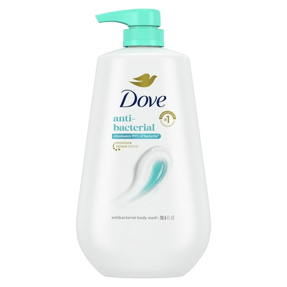 Dove Body Wash for Women Antibacterial Protects from Dryness All Skin, 30.6 oz with Pump