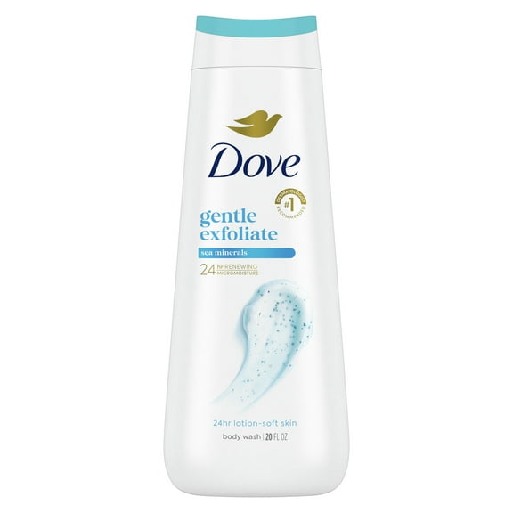 Dove Body Wash for Women Gentle Exfoliating with Sea Minerals All Skin, 20 oz