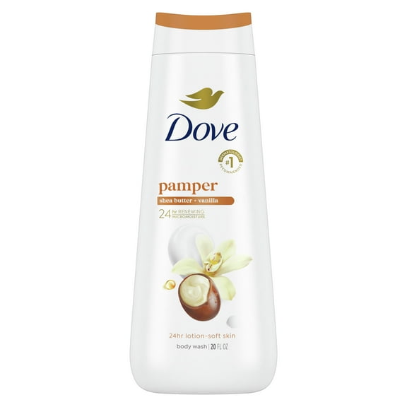 Dove Body Wash for Women Moisturizing Pamper Shea Butter & Vanilla Moisturizing All Skin, 20oz