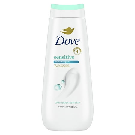 Dove Body Wash for Women Moisturizing Sensitive Skin Gentle Hypoallergenic All Skin, 11 oz