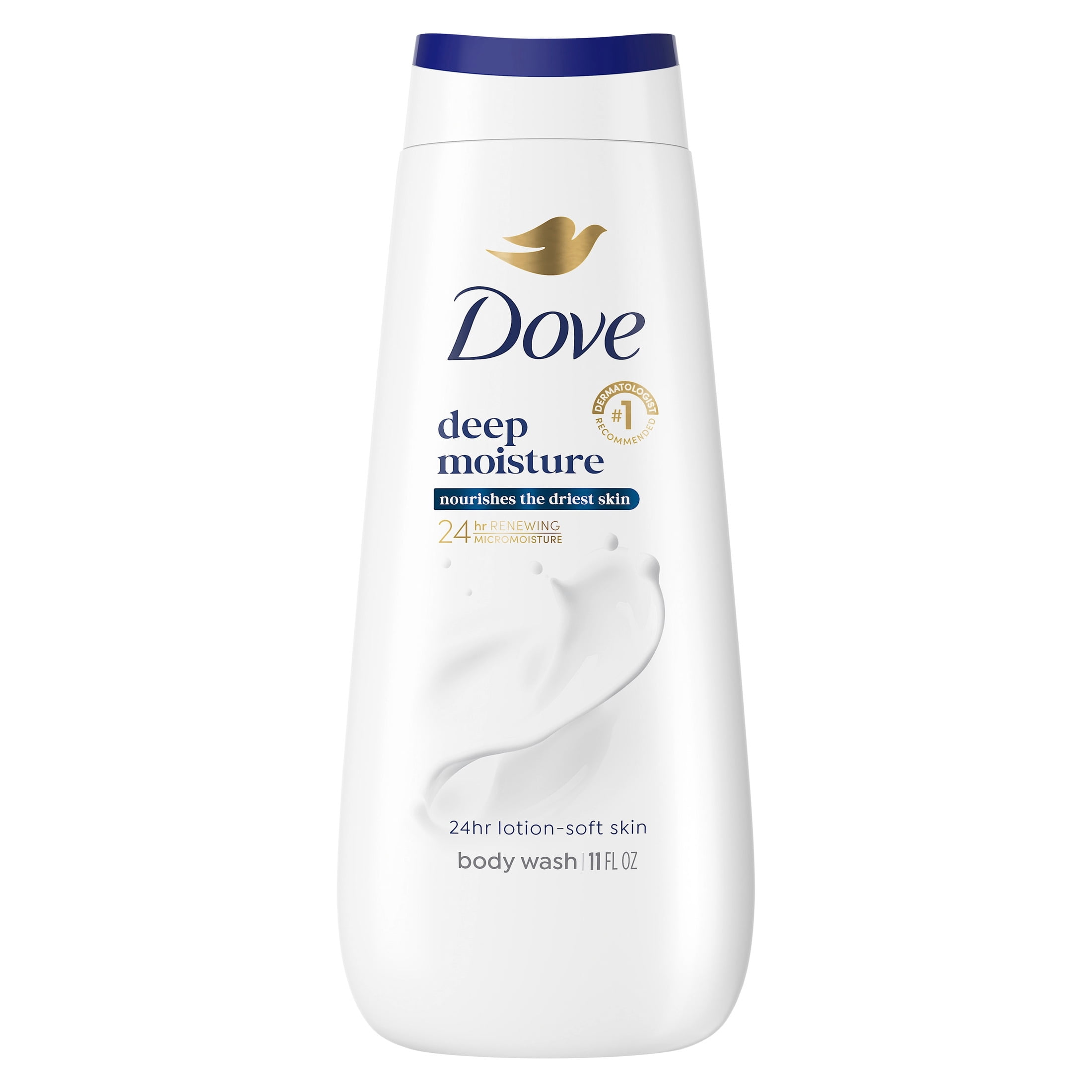 Dove Body Wash For 24hr Lotion-Soft Skin-Deep Moisture Moisturizing Skin Cleanser with No Sulfates No Parabens ,11 fl oz