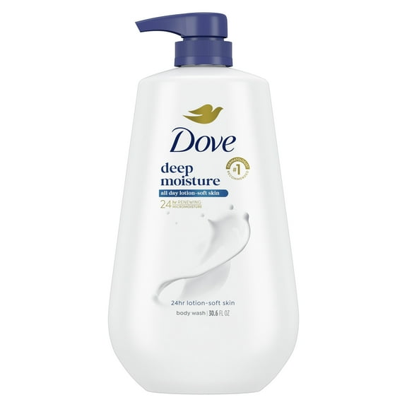 Dove Deep Moisture Liquid Body Wash with Pump Nourishing for Dry Skin 30.6 oz