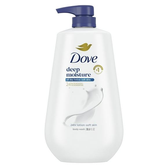 Dove Deep Moisture Liquid Body Wash with Pump Nourishing for Dry Skin 30.6 oz