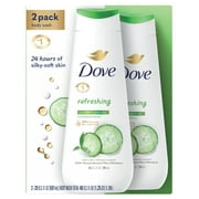 Dove Body Wash for Women Refreshing Cucumber and Green Tea Bacteria While Nourishing Your Skin 20 oz, 2 Count