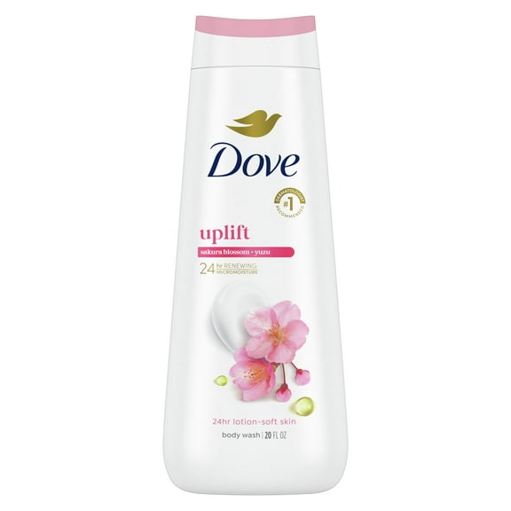 Dove Body Wash for Women Sakura Blossom & Yuzu Moisturizing Skin Cleanser with No Sulfates No Parabens, 20 oz
