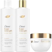 Dove Bond Strength Shampoo & Conditioner Set + 10-in-1 Serum Mask | Damage Therapy Wash & Care Regimen for Chemically Damaged Hair Repair | Bio-Protein & Peptides