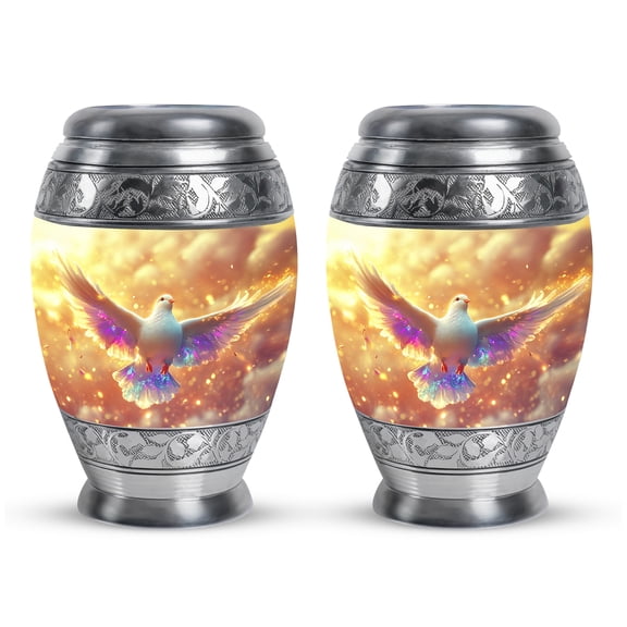 Dove Burial Urn for Adult Human Ashes Man, Urns for Human Ashes Adult Female, Urn for Ashes for Women, Keepsake Urns for Ashes Small (Size - 3inch, 2 Pcs)