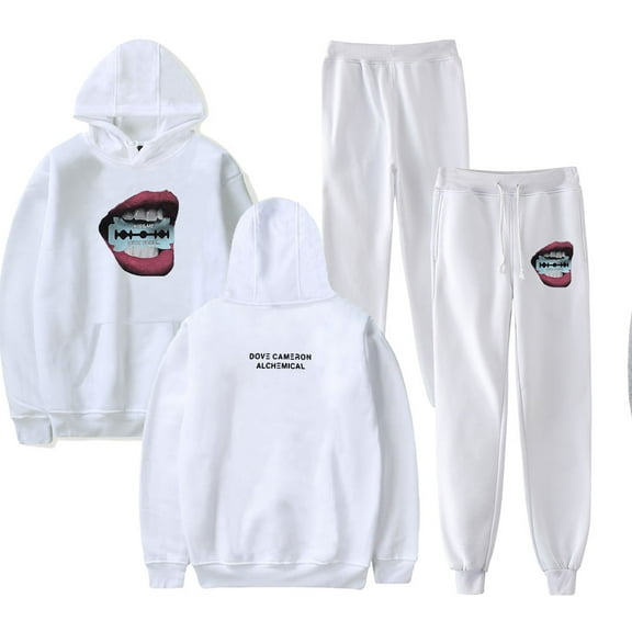 Dove Cameron Merch Hoodie and SWEATPANTS set pop print Unisex Casual Street Clothing