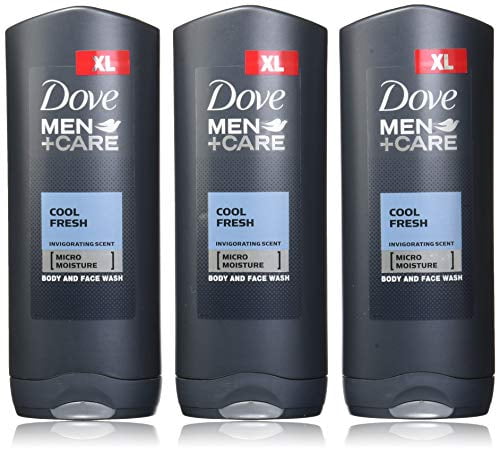 Dove Care, Body & Face Wash, Cool Fresh, Pack of 3, (13.52 Oz/400 ml Each)
