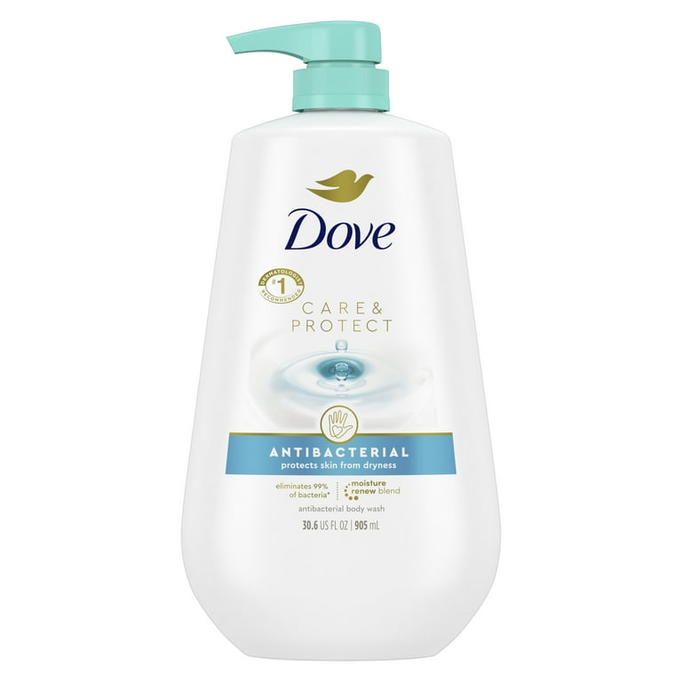 Dove Care Protect Antibacterial Liquid Body Wash with Pump 30.6 oz