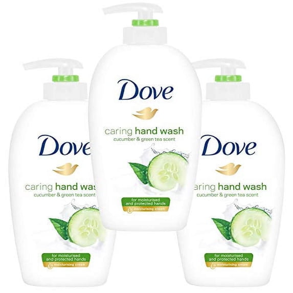 Dove Caring Hand Wash Fresh Touch Cucumber & Green Tea 8.45 Oz (Pack of 3)