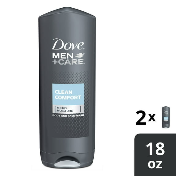 Dove Clean Comfort Micro Moisture Body Wash 18 fl oz (2 Count)