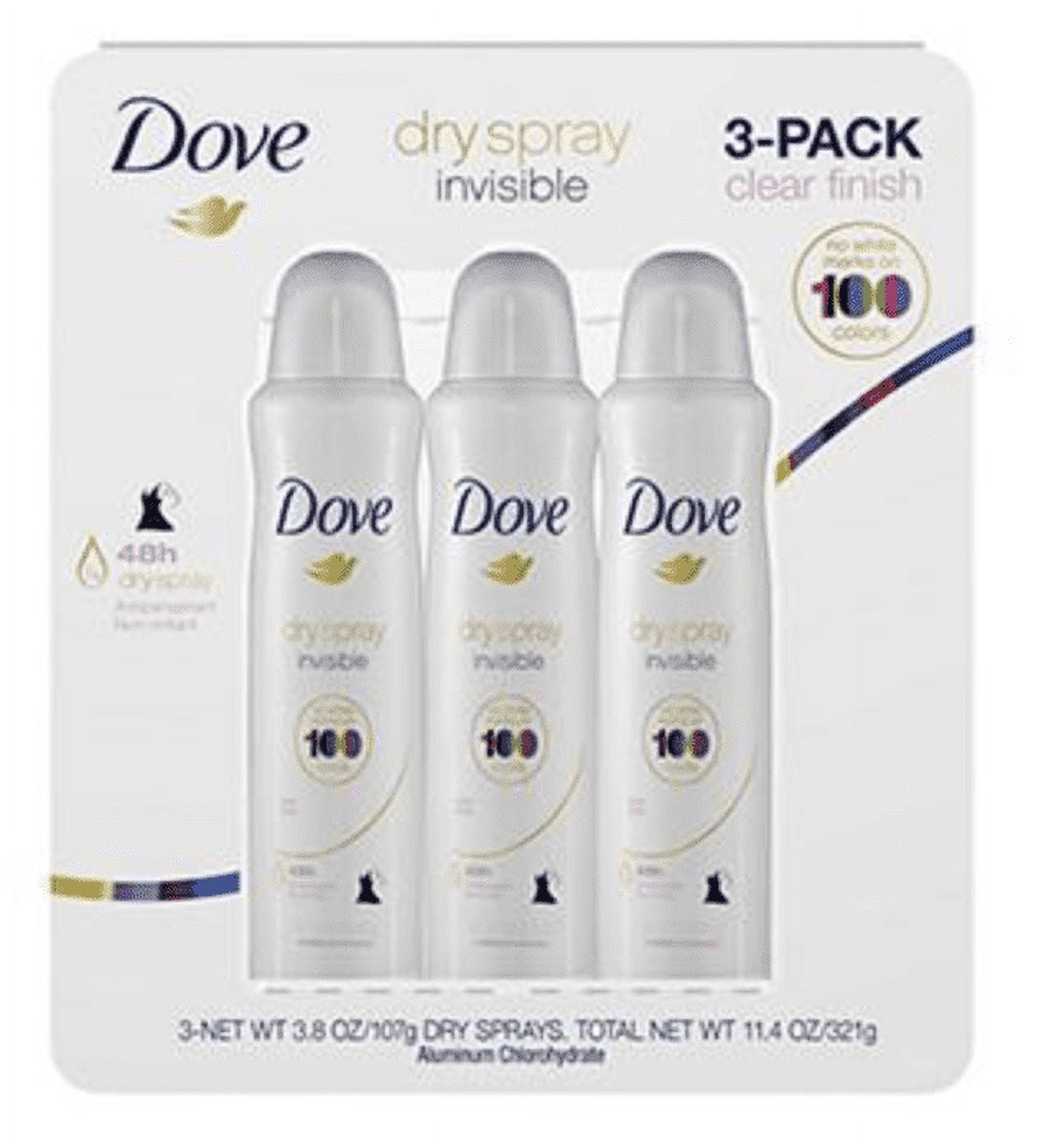 Dove Invisible Dry Spray Antiperspirant Deodorant Clear Finish 2024