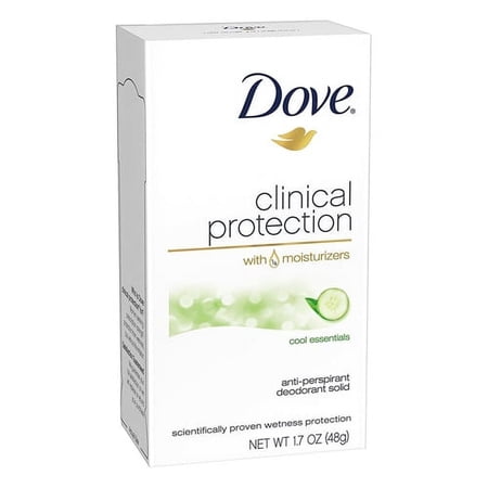 Dove Clinical Protection Antiperspirant And Deodorant Solid, Cool Essentials - 1.7 Oz, 3 Pack