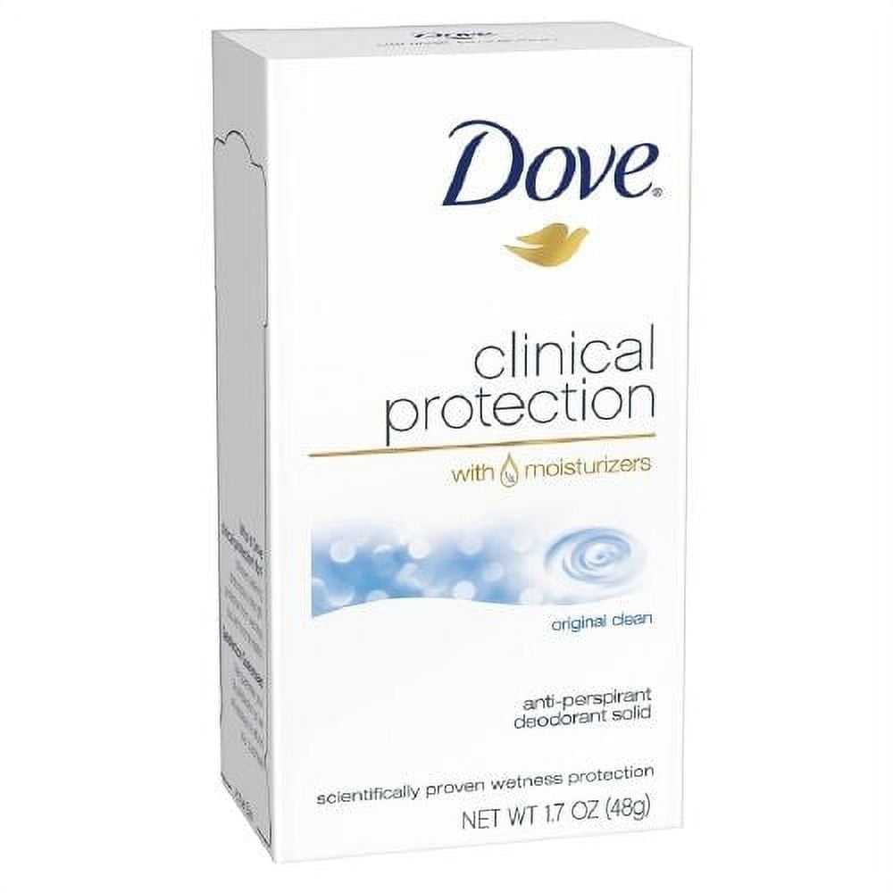 Dove Clinical Protection Antiperspirant Deodorant, Original Clean 1.7 oz: 3 pack