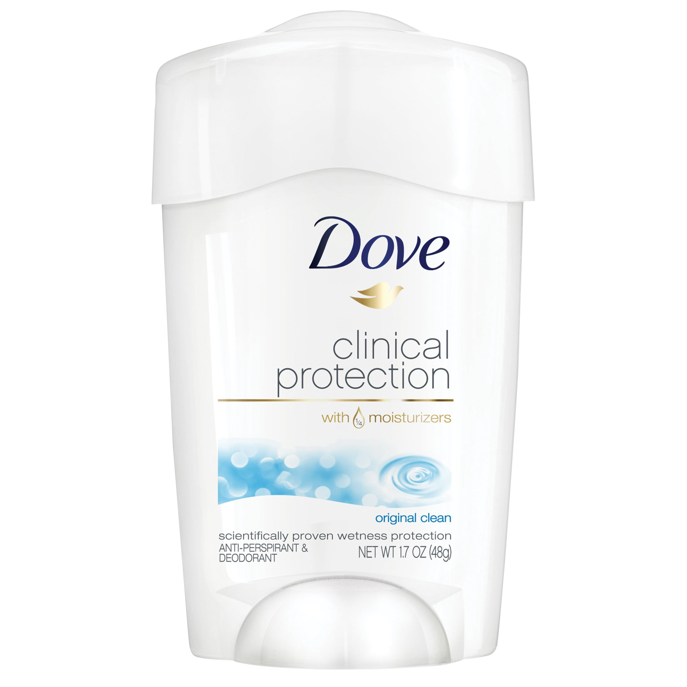 Dove Clinical Protection Antiperspirant Deodorant Stick Original Clean, 1.7 oz