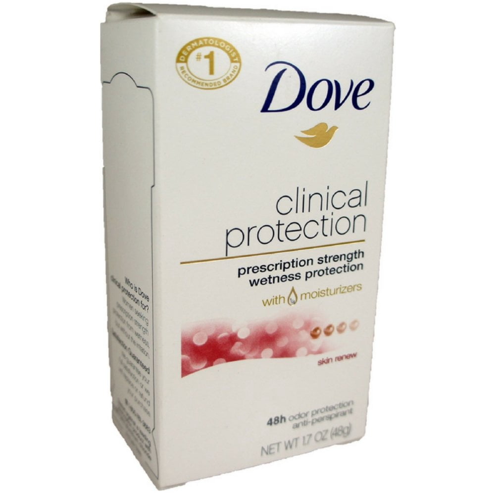 Dove, Clinical Protection, Prescription Strength, Anti-Perspirant Deodorant, Skin Renew, 1.7 oz (48 g) Pack of 3