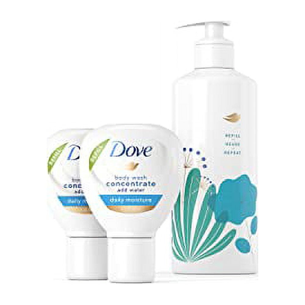 Dove Concentrate Refills (x2) and 100 percent Recycled Reusable Bottle
