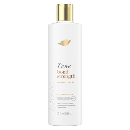 Dove Conditioner for Chemically Damaged Hair Bond Strength with Bio-Protein Care Technology and Peptide Complex, 12 Fl Oz