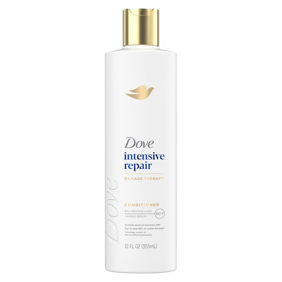 Dove Conditioner for Damaged Hair Intensive Repair with Bio-Protein Care Technology and Amino Serum, 12 Fl Oz