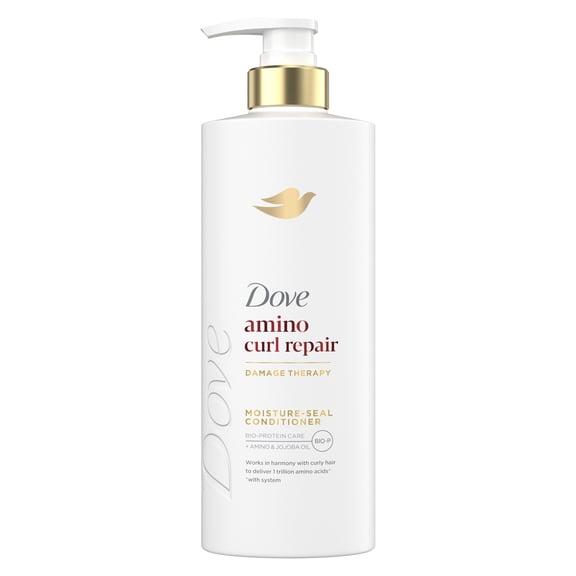 Dove Conditioner for Curly, Coily Hair Amino Curl with Bio-Protein Care Technology + Amino & Jojoba Oil, 18 Fl Oz