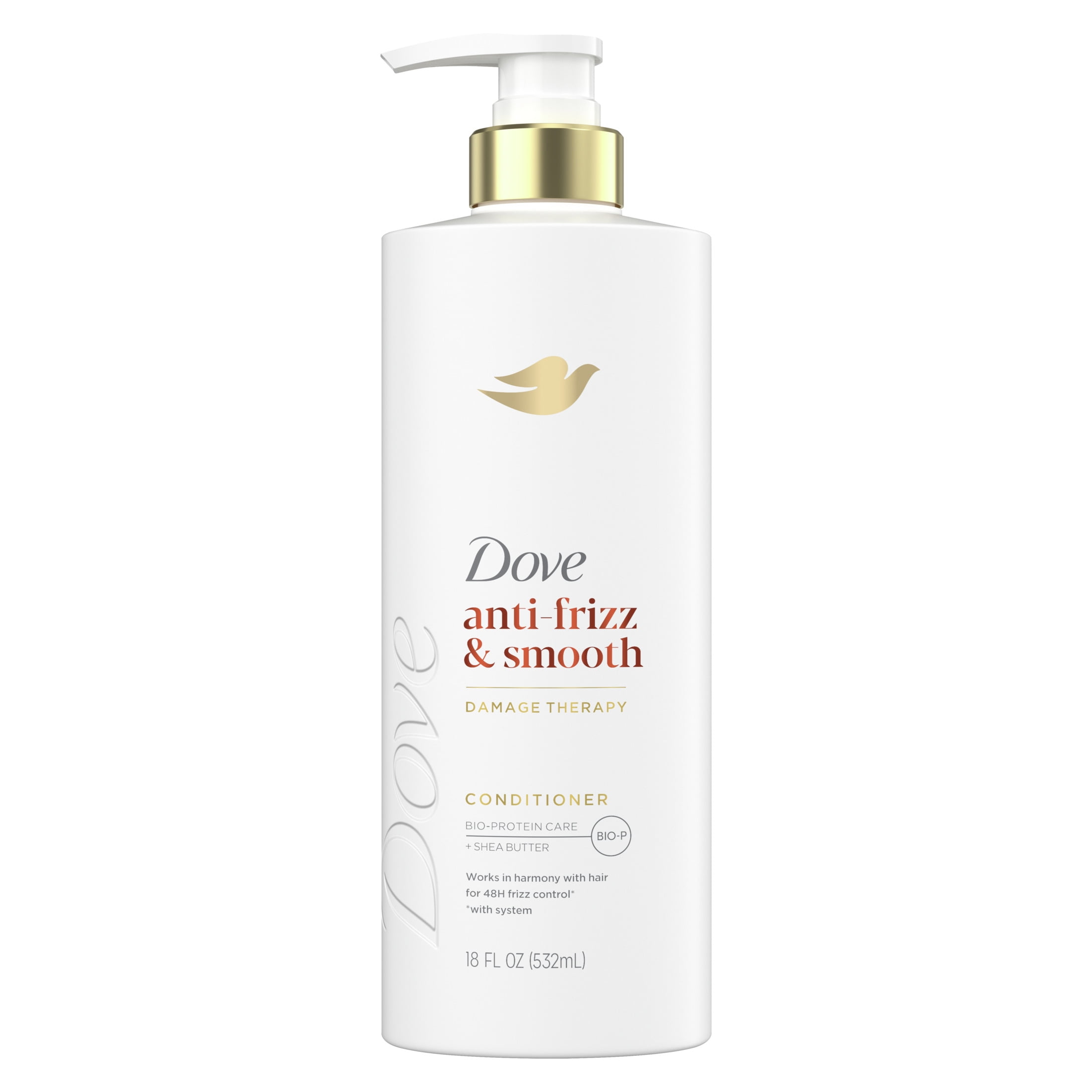 Dove Conditioner for Women Anti Frizz & Smooth with Bio-Protein Care Technology and Shea Butter, 18 oz