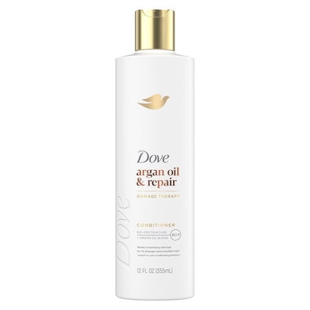 Dove Conditioner for Fine Hair Argan Oil & Repair with Bio-Protein Care Technology and Argan Oil Blend, 12 Fl Oz