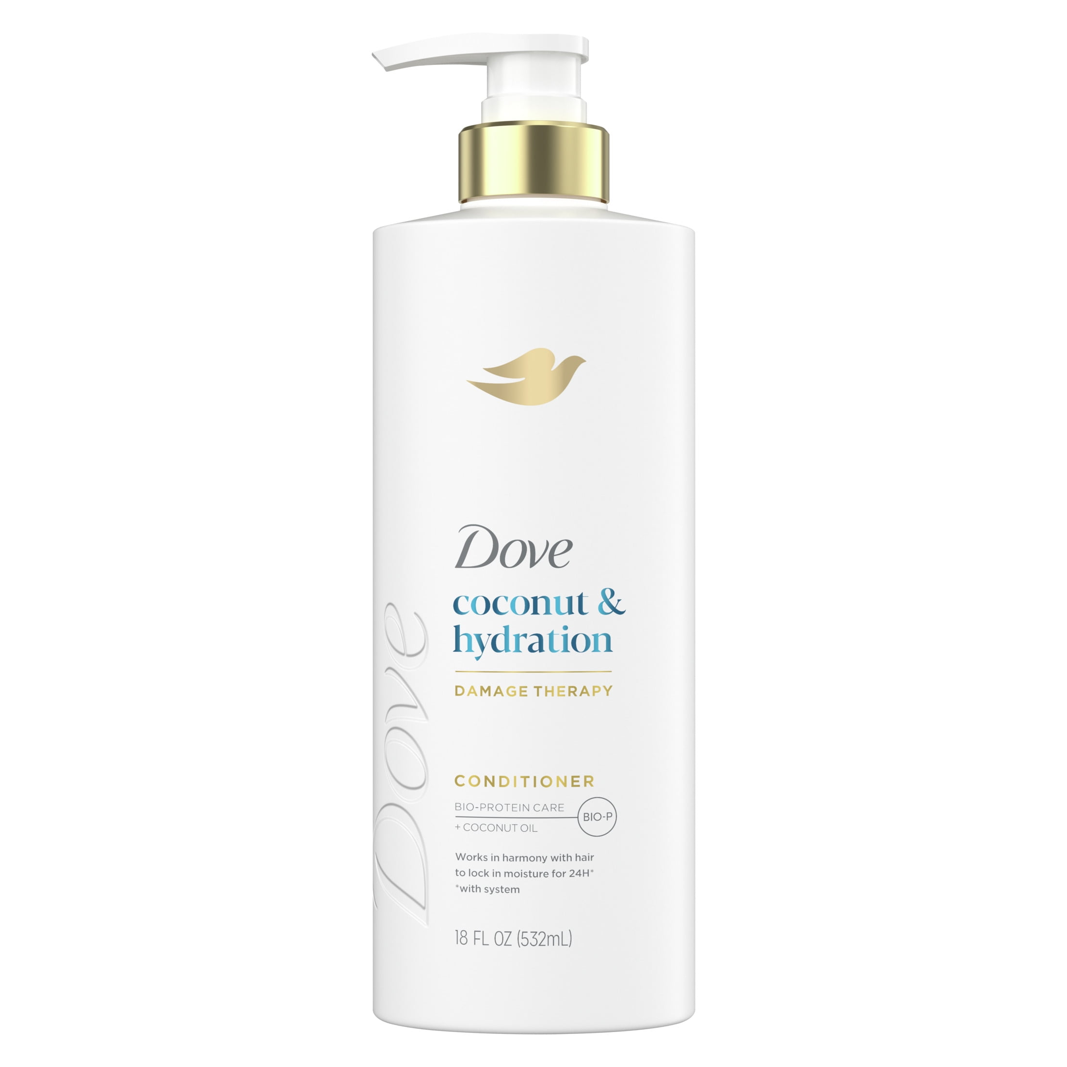Dove Conditioner for Women Coconut & Hydration with Bio-Protein Care Technology and Coconut Oil, 18 oz