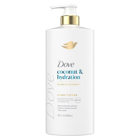 Dove Conditioner for Dry Hair Coconut & Hydration with Bio-Protein Care Technology and Coconut Oil 28 Fl Oz