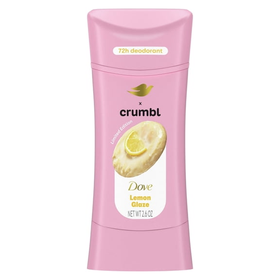 Dove Crumbl Deodorant Stick Crumbl Lemon Glaze Aluminum Free, 2.6 oz