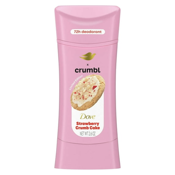 Dove Crumbl Deodorant Stick Crumbl Strawberry Crumb Cake Aluminum Free, 2.6 oz