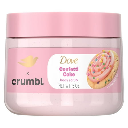 Dove Crumbl Body Scrub Confetti Cake, 15 oz