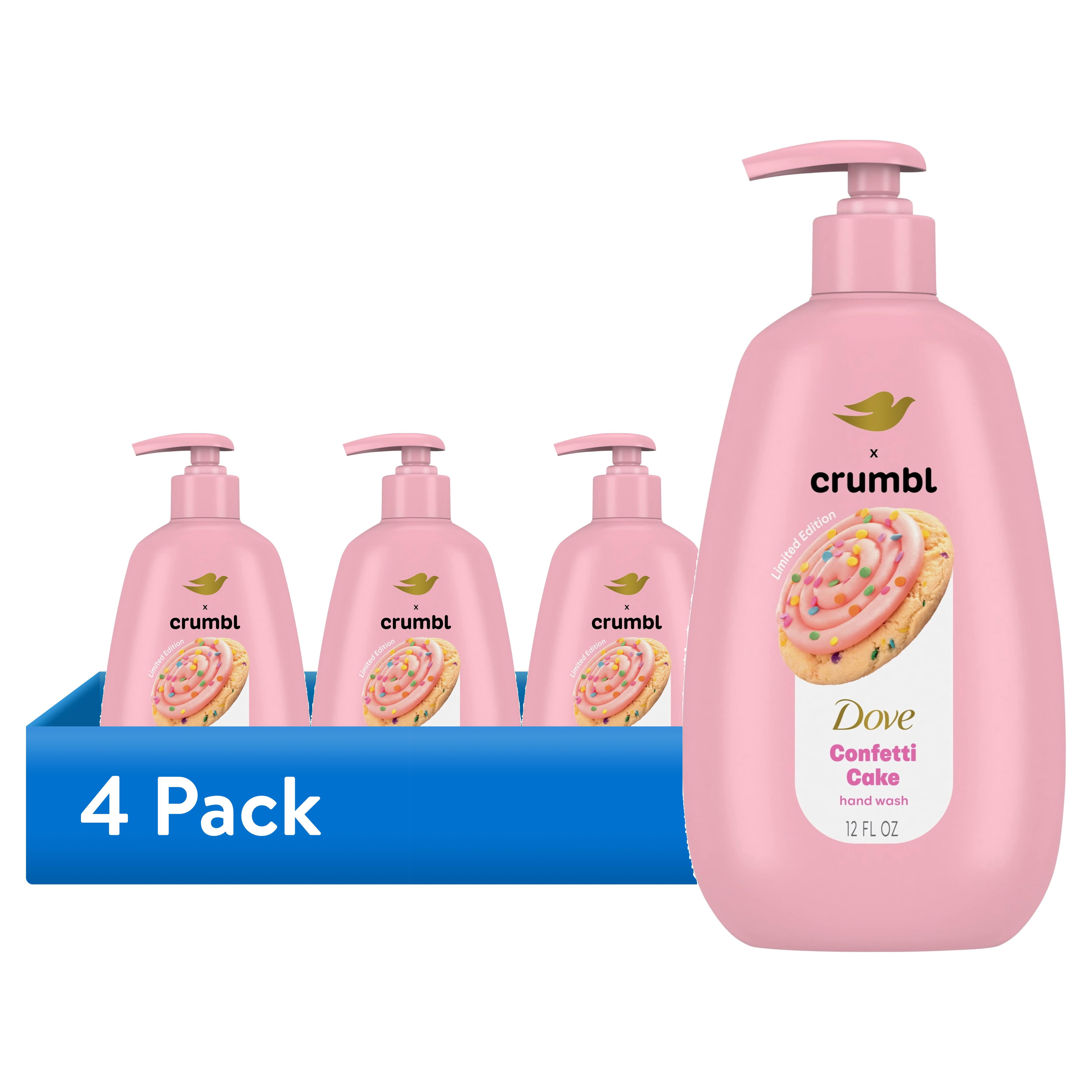 (4 pack) Dove Crumbl Liquid Hand Wash Funfetti Birthday Cake, 12 fl oz