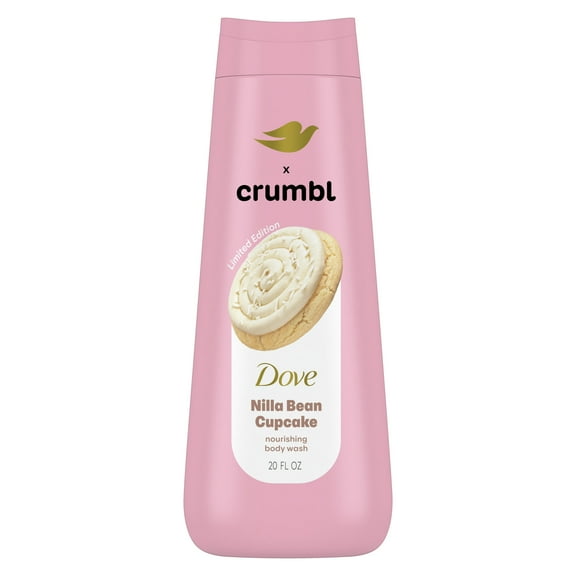 Dove Crumbl Moisturizing Liquid Body Wash Nilla Bean Cupcake, 20 oz