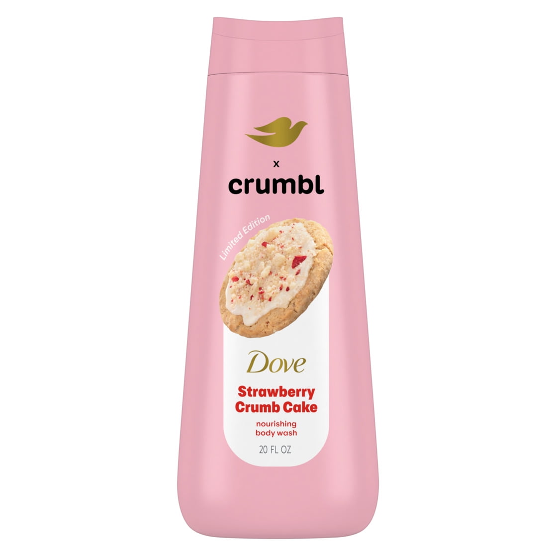 Dove Crumbl Body Wash Strawberry Cookie, 20 fl oz