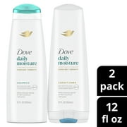 Dove Daily Moisture Nourishing Shampoo and Conditioner Set All Hair, 12 oz 2 Count