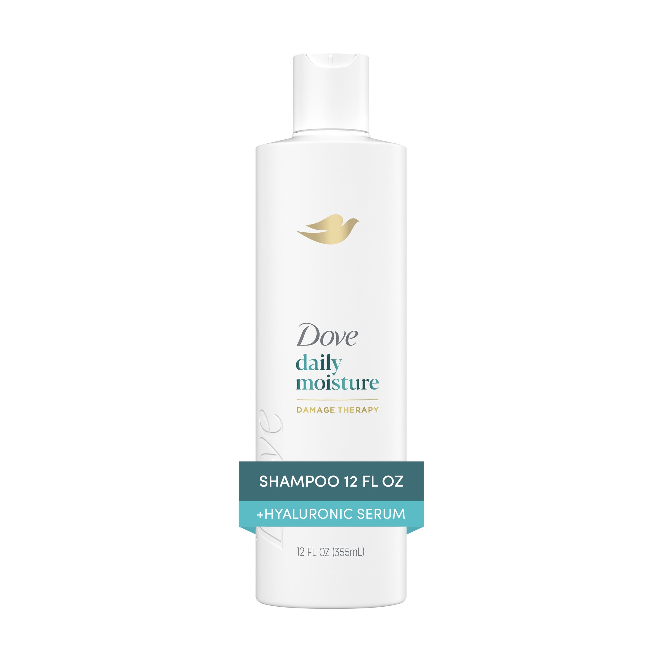 Dove Damage Therapy Shampoo Daily Moisture with Bio-Protein Care Technology & Hyaluronic Serum, 12 fl oz