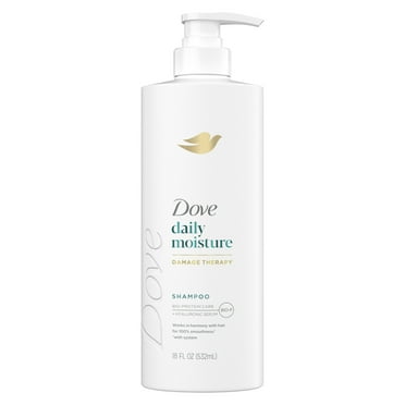 Dove Damage Therapy Shampoo for Women Daily Moisture with Bio-Protein Care Technology and Hyaluronic Serum, 18 oz