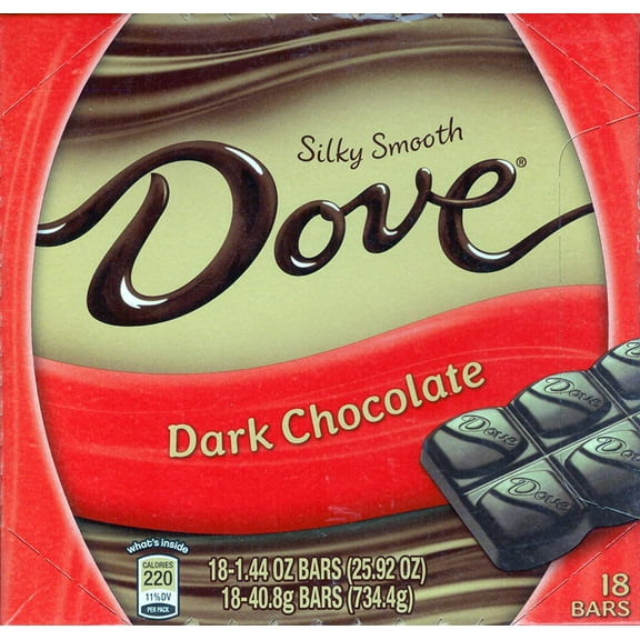Dove Dark Chocolate Silky Smooth: 18 Bars Of 1.44 Ounce Packaging May Vary