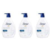 Dove Deep Moisture Liquid Body Wash with Pump Nourishing for Dry Skin, 33.8 oz-Pack of 3