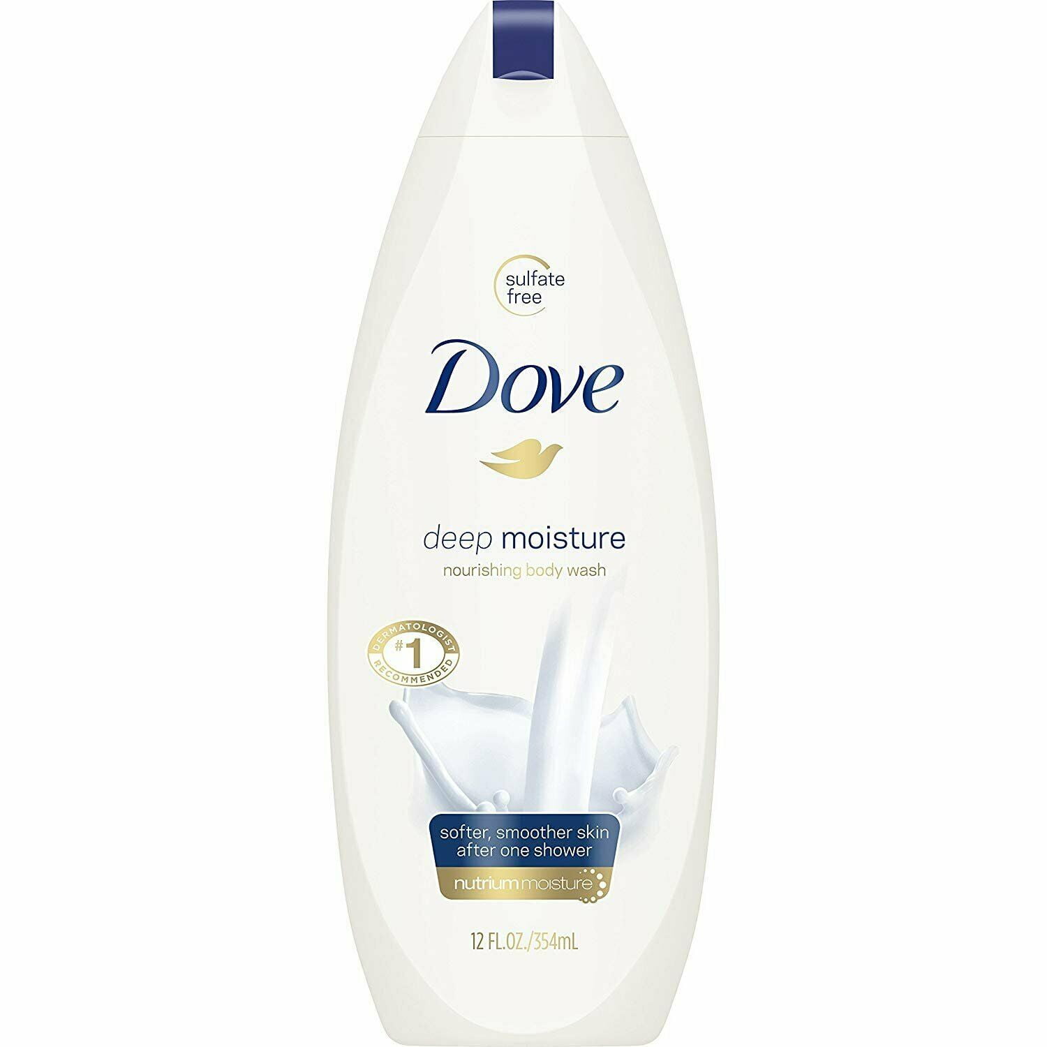 Dove Deep Moisture Nourishing Body Wash, Sulfate-Free, 12 oz, 9 Pack