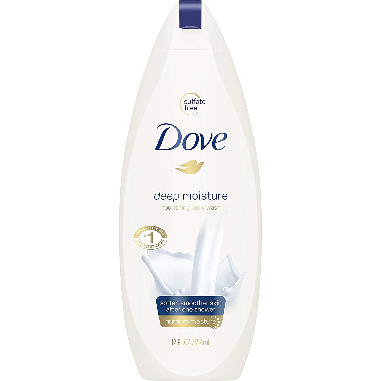 Dove Deep Moisture Nourishing Body Wash, Sulfate-Free 12 oz, Pack of 3