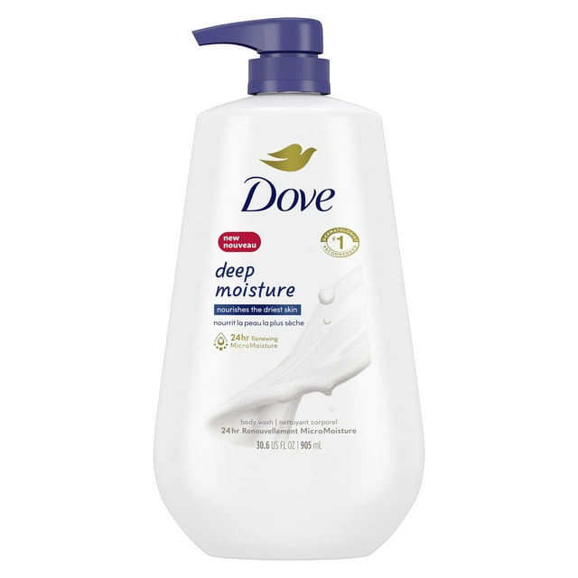 Dove Deep Moisture Nourishing Long Lasting Women's Body Wash, 30.6 fl oz