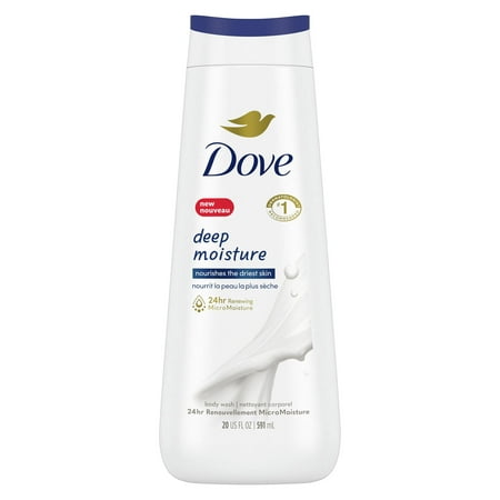 Dove Deep Moisture Nourishing Long Lasting Women’s Body Wash All Skin Type, 20 fl oz