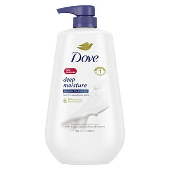 Dove Deep Moisture Nourishing Long Lasting Women's Body Wash All Skin Type, 30.6 fl oz