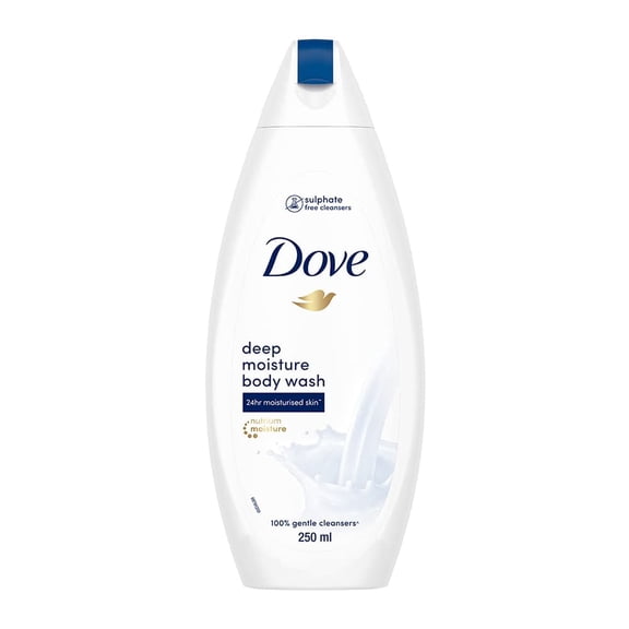 Dove Deeply Nourishing Body Wash for Women and Men, Deep Moisture 250 ml (8.45 fl oz)