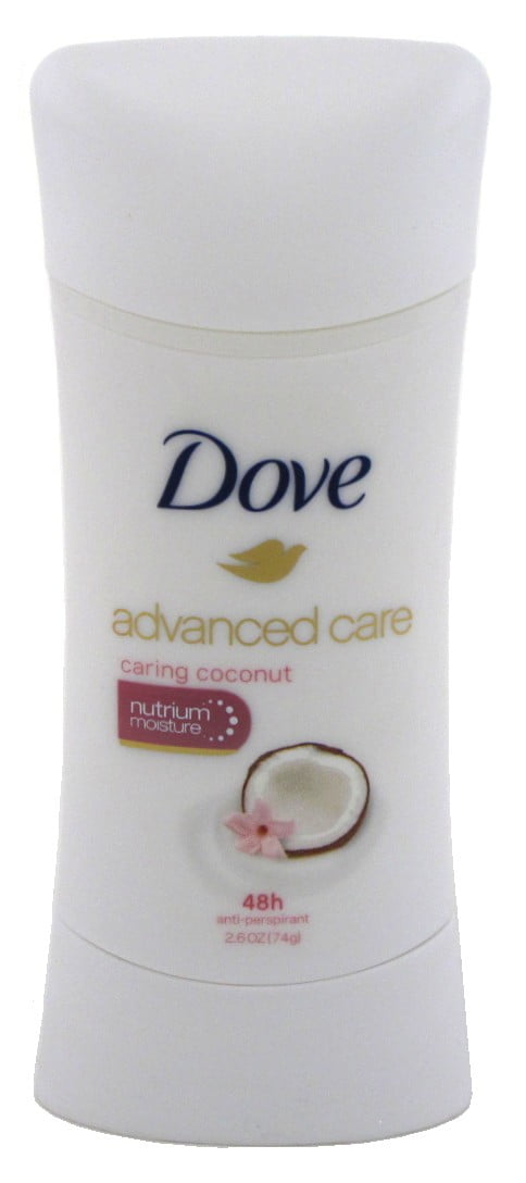 Dove Deodorant 2.6oz Adv Care Anti-Perspirant Coconut (Pack of 2)