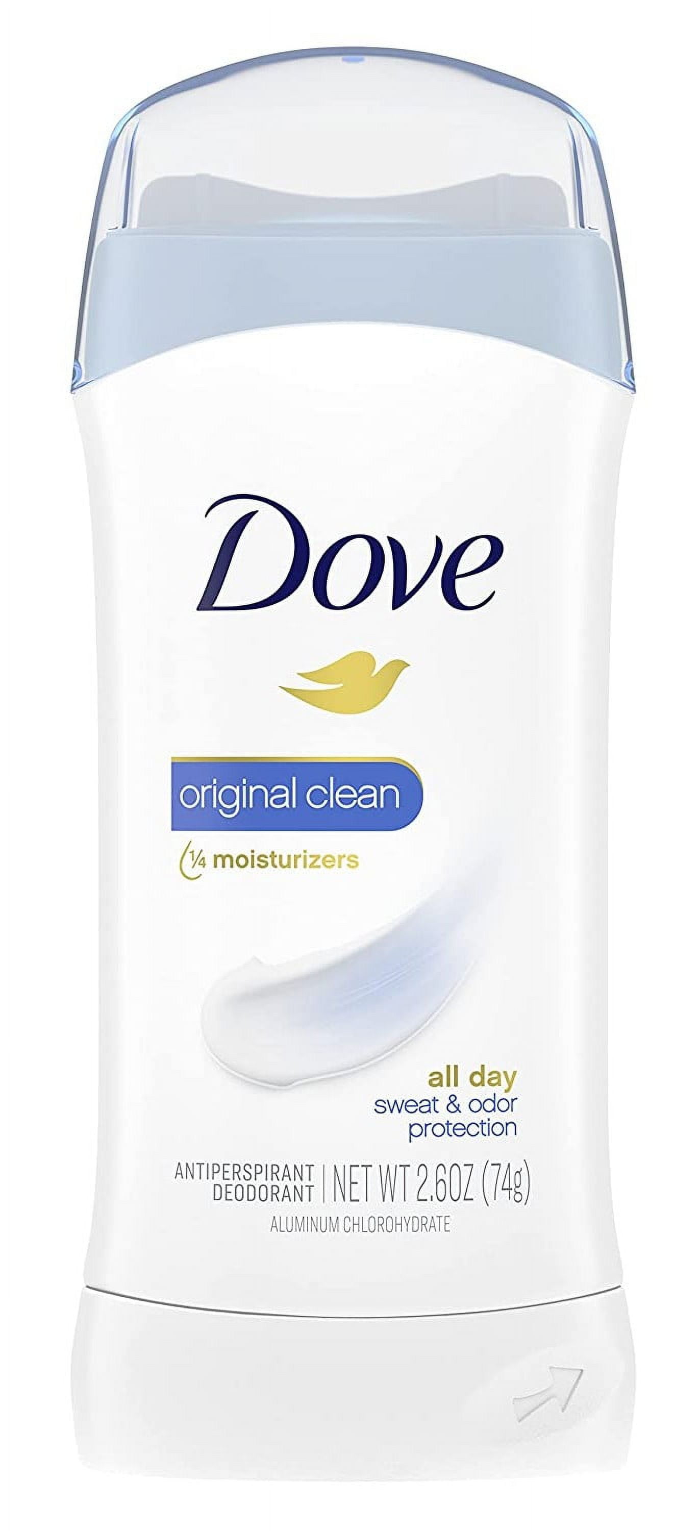 Dove Deodorant 2.6oz Original Clean All Day Protection (Pack of 3)