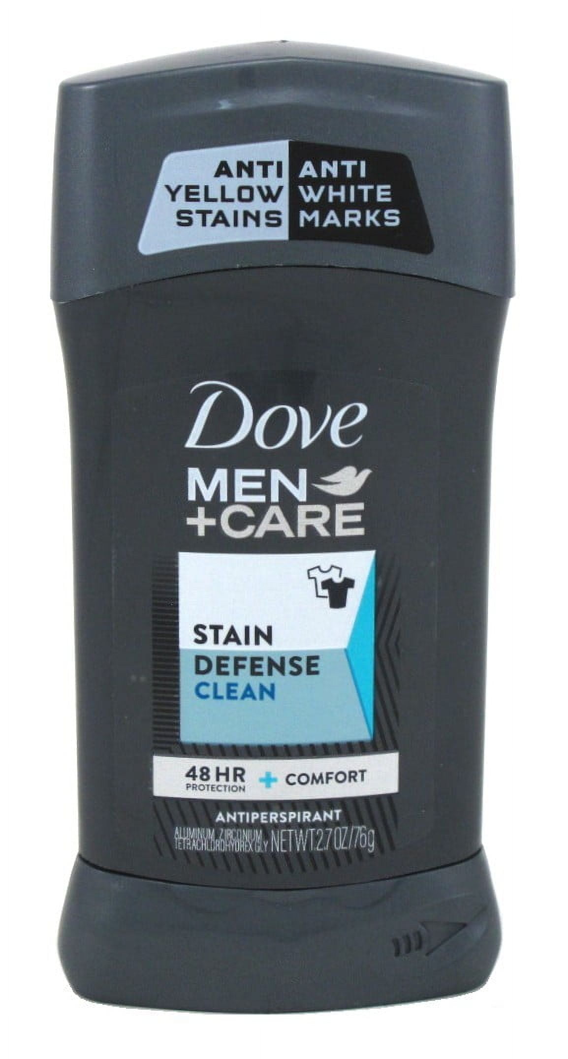 Dove Deodorant 2.7oz Mens Stain Defense Clean (Pack of 3)